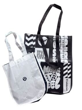 lululemon athletica Black & White Graphic Tote Duo